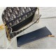 Replica Dior Bobby East-West Chain Pouch Oblique Jacquard Blue
