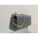Replica Dior Caro Pouch Cannage Calfskin Blue