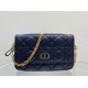 Replica Dior Caro Pouch Cannage Black 