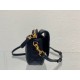 Replica Dior Caro Pouch Cannage Black 