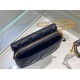 Replica Dior Caro Pouch Cannage Black 