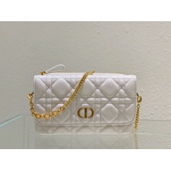 Replica Dior Caro Pouch Cannage White Replica Dior Caro Pouch Cannage White
