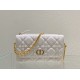 Replica Dior Caro Pouch Cannage White