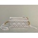 Replica Dior Caro Pouch Cannage White