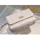 Replica Dior Caro Pouch Cannage White