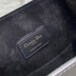 Replica Dior C'est Medium Bucket Bag Saddle Calfskin Black