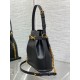 Replica Dior C'est Medium Bucket Bag Saddle Calfskin Black