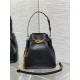 Replica Dior C'est Medium Bucket Bag Saddle Calfskin Black
