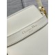 Fake Dior C'est Medium Bucket Bag Saddle Calfskin White Replica