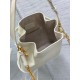 Fake Dior C'est Medium Bucket Bag Saddle Calfskin White Replica