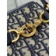 Replica Dior C'est Medium Bucket Bag Oblique Jacquard Blue