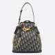 Replica Dior C'est Medium Bucket Bag Oblique Jacquard Blue