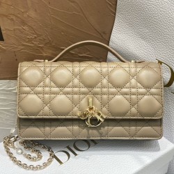 Replica Dior Miss Dior Mini Bag Cannage Lambskin Beige