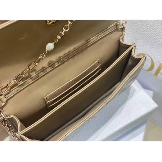 Replica Dior Miss Dior Mini Bag Cannage Lambskin Beige