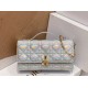 Replica Dior Miss Dior Mini Bag Iridescent Metallic Silver