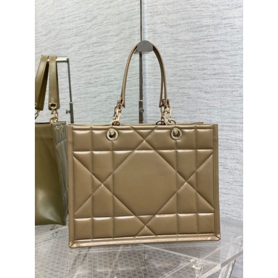 Replica Dior Medium Essential Tote Bag Hazelnut Archicannage