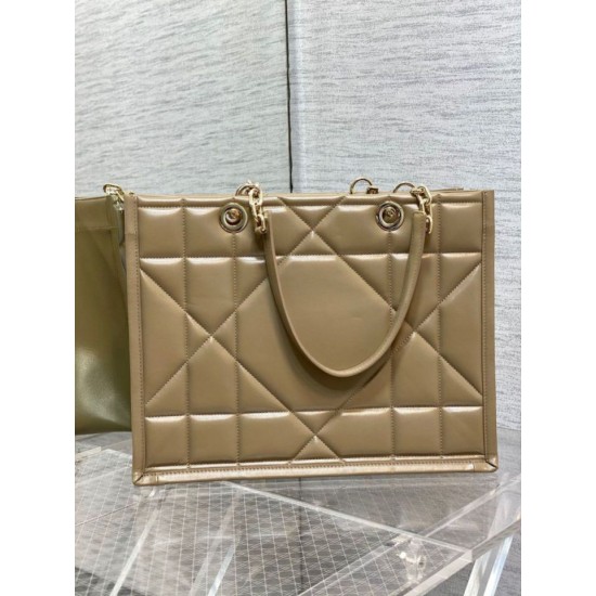 Replica Dior Medium Essential Tote Bag Hazelnut Archicannage