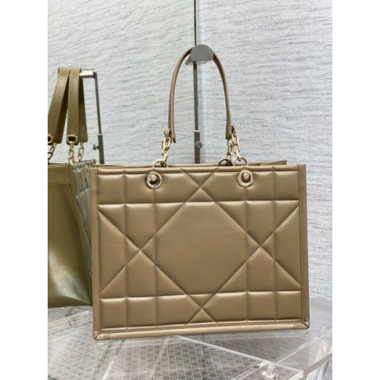 Replica Dior Medium Essential Tote Bag Hazelnut Archicannage