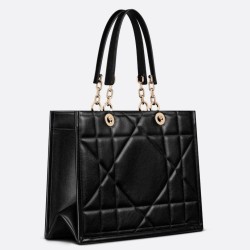 Fake Dior Medium Essential Tote Bag Archicannage Black Replica