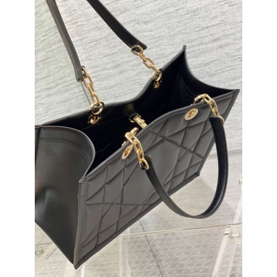Replica Dior Medium Essential Tote Bag Archicannage Black Fake Dior Medium Essential Tote Bag Archicannage Black Replica