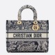 Replica Dior Large Lady D-Lite Bag Toile de Jouy Reverse Embroidery Blue Replica Dior Large Lady D-Lite Bag Toile de Jouy Reverse Embroidery Blue