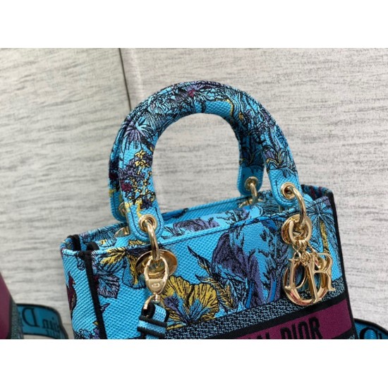 Replica Dior Lady D-Lite Medium Bag Toile de Jouy Voyage Embroidery Multicolor Fake Dior Lady D-Lite Medium Bag Toile de Jouy Voyage Embroidery Multicolor Replica