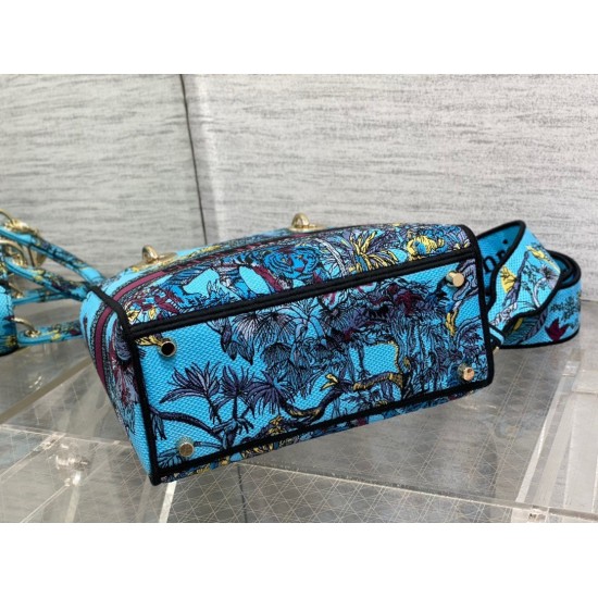 Replica Dior Lady D-Lite Medium Bag Toile de Jouy Voyage Embroidery Multicolor Fake Dior Lady D-Lite Medium Bag Toile de Jouy Voyage Embroidery Multicolor Replica