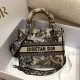 Replica Dior Medium Lady D-Lite Bag In Beige Jardin d'Hiver Embroidery Fake Dior Medium Lady D-Lite Bag In Beige Jardin d'Hiver Embroidery Replica