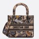 Replica Dior Medium Lady D-Lite Bag In Beige Jardin d'Hiver Embroidery Fake Dior Medium Lady D-Lite Bag In Beige Jardin d'Hiver Embroidery Replica