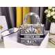 Fake Dior Medium Lady D-Lite Bag Multicolor Rêve d'Infini Embroidery Blue Replica Fake Dior Medium Lady D-Lite Bag Multicolor Rêve d'Infini Embroidery Blue Replica
