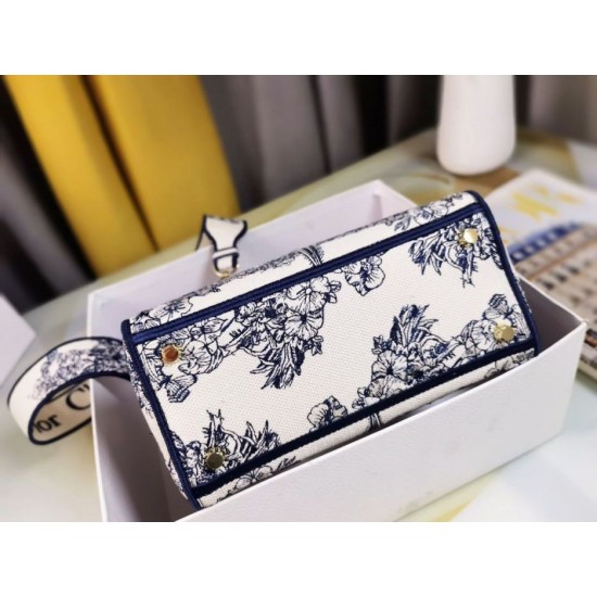 Fake Dior Medium Lady D-Lite Bag Multicolor Rêve d'Infini Embroidery Blue Replica Fake Dior Medium Lady D-Lite Bag Multicolor Rêve d'Infini Embroidery Blue Replica
