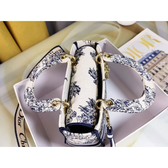 Fake Dior Medium Lady D-Lite Bag Multicolor Rêve d'Infini Embroidery Blue Replica Fake Dior Medium Lady D-Lite Bag Multicolor Rêve d'Infini Embroidery Blue Replica