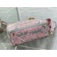 Replica Dior Lady D-Lite Medium Bag Toile de Jouy Reverse Embroidery Grey / Pink Replica Dior Lady D-Lite Medium Bag Toile de Jouy Reverse Embroidery Grey / Pink