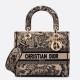 Replica Dior Medium Lady D-Lite Bag Toile de Jouy Embroidery Brown
