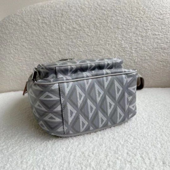 Replica Dior Mini Rider Sling Bag CD Diamond Canvas Gray