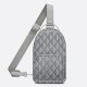 Replica Dior Mini Rider Sling Bag CD Diamond Canvas Gray
