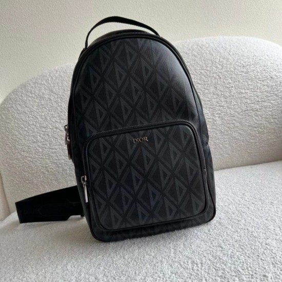 Replica Dior Mini Rider Sling Bag CD Diamond Canvas Black