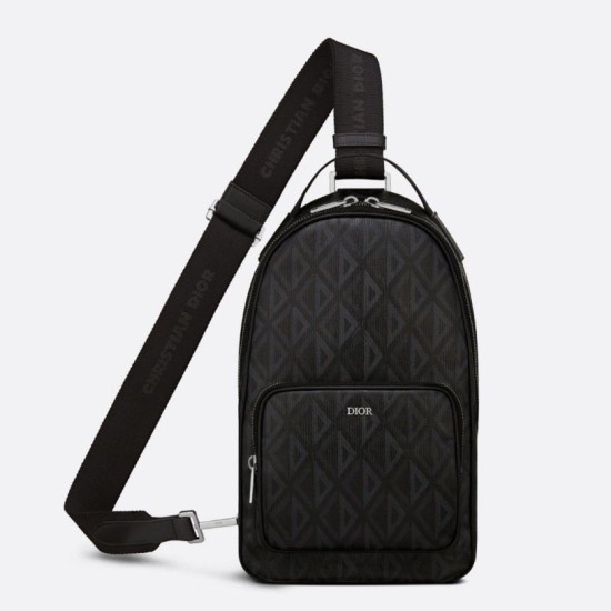 Replica Dior Mini Rider Sling Bag CD Diamond Canvas Black