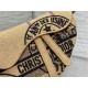 Fake Dior Saddle Bag Jute Canvas with Dior Union Motif Beige Replica