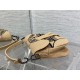 Fake Dior Saddle Bag Jute Canvas with Dior Union Motif Beige Replica