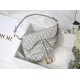 Replica Dior Saddle Bag Dior Oblique Embroidery Gray