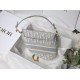 Replica Dior Saddle Bag Dior Oblique Embroidery Gray