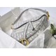 Replica Dior Saddle Bag Dior Oblique Embroidery Gray