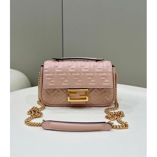 Replica Baguette Chain Midi Bag Nappa Pink