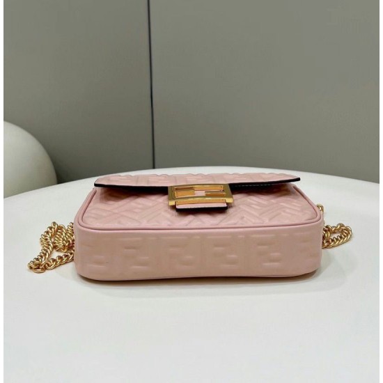 Replica Baguette Chain Midi Bag Nappa Pink