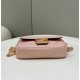 Replica Baguette Chain Midi Bag Nappa Pink