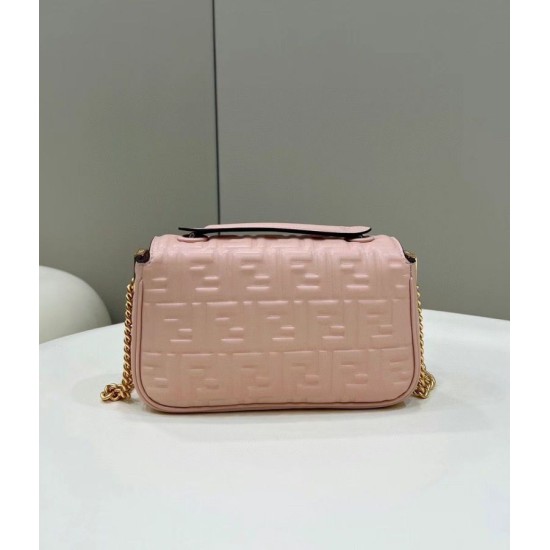 Replica Baguette Chain Midi Bag Nappa Pink