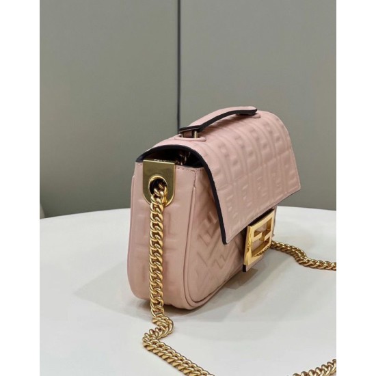 Replica Baguette Chain Midi Bag Nappa Pink