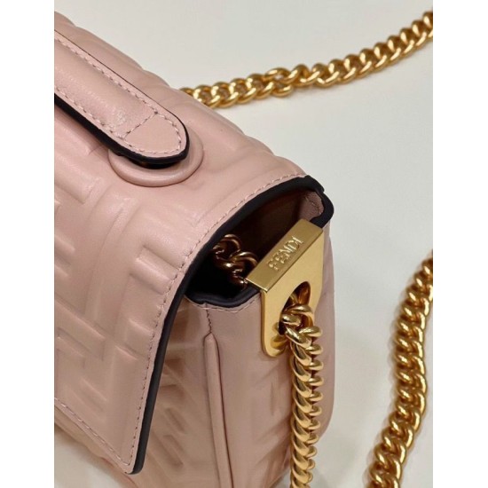 Replica Baguette Chain Midi Bag Nappa Pink
