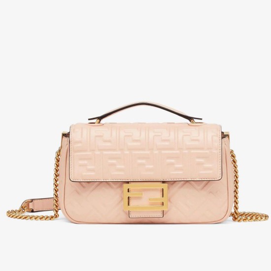 Replica Baguette Chain Midi Bag Nappa Pink